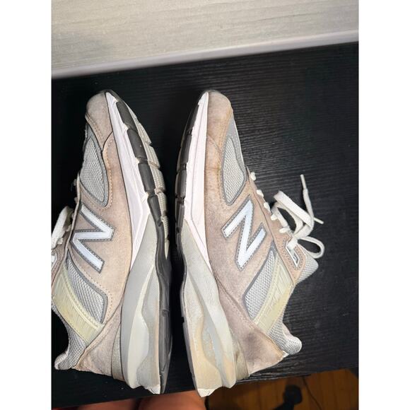 New Balance 990v5 Beige Gray Suede Mesh Sneakers Women’s 12 / Men’s 10.5 main image 5